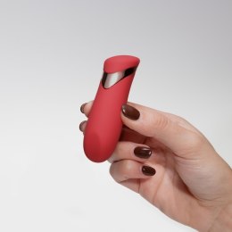 Mini wibrator Crushious Blinders ładowany czerwony silikonowy 10 cm