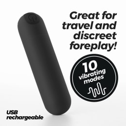 Mini wibrator iMoan Crushious czarny USB 7,6 cm