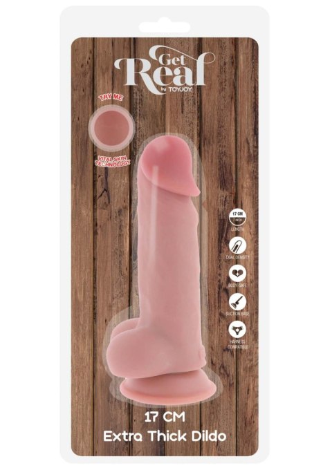 Dildo realistyczne grube dual density ToyJoy TPE 17 cm