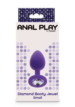 Korek analny Diamond Booty Jewel silikonowy fioletowy mały 7 cm