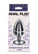 Korek analny Starlight Booty Jewel ToyJoy srebrny duży