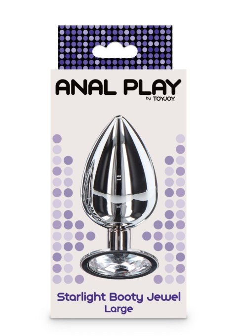 Korek analny Starlight Booty Jewel ToyJoy srebrny duży