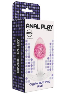Korek analny ToyJoy Crystal Small silikonowy różowy 8,5 cm