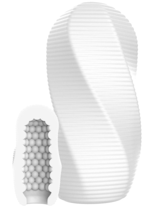 Masturbator średni ToyJoy HERO Swirl biały
