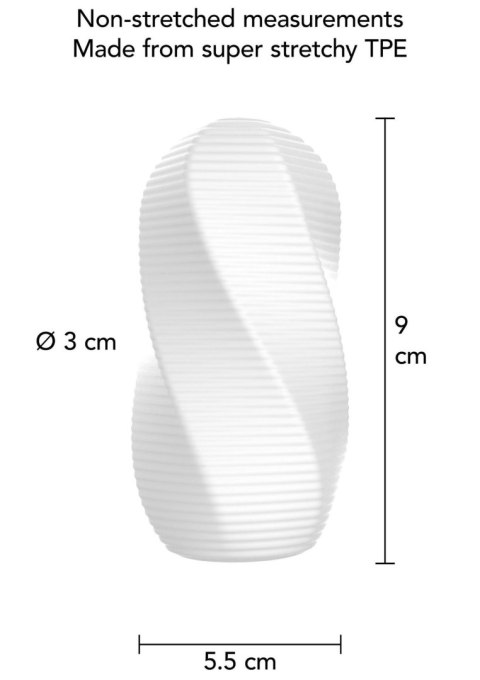 Masturbator średni ToyJoy HERO Swirl biały
