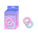 Pierścienie erekcyjne Lovesecret dwupak różowy niebieski 3,5 cm