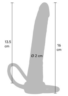 Podwójne dildo silikonowe Double Trouble ToyJoy 16 cm