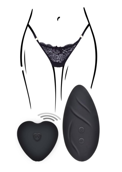 Stymulator do majteczek ToyJoy Angel czarny z pilotem USB
