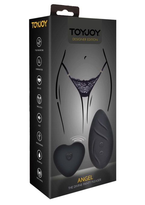 Stymulator do majteczek ToyJoy Angel czarny z pilotem USB