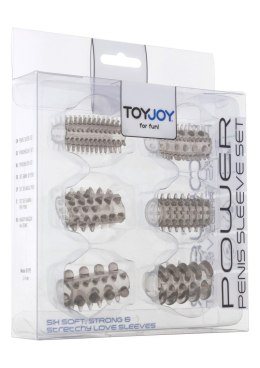 Zestaw nakładek na penisa Power ToyJoy szary