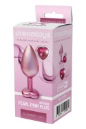 Korek analny Gleaming Love aluminium perłowy różowy medium
