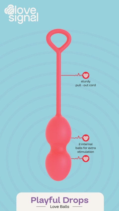 Kulki miłosne Playful Drops Dream Toys silikonowe 17,5 cm