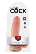 Dildo King Cock 18 cm z jądrami jasne Pipedream