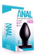Korek analny Anal Adventures XL Blush PVC czarny 13,3 cm
