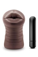 Masturbator wibrujący Krystal Blush brązowy