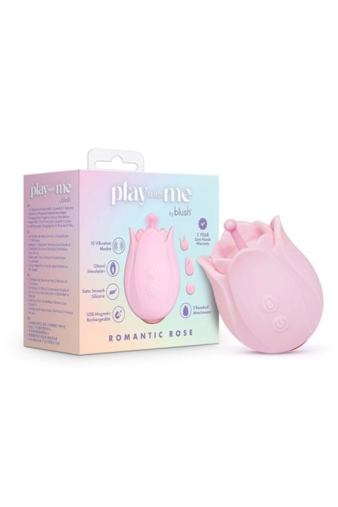 Stymulator łechtaczki Play With Me Romantic Rose różowy USB