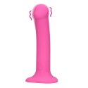 Wibrator dildo silikonowy Loveline różowy 18 cm