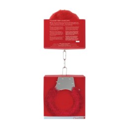 Kajdanki futrzane Ouch Pleasure czerwone 29cm