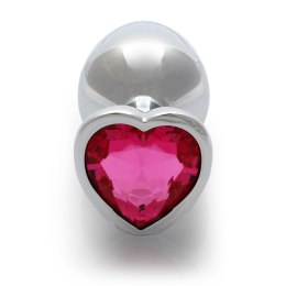 Aluminiowy korek analny Heart Gem Ouch średni 7 cm