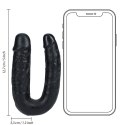 Dildo podwójne w kształcie U RealRock 12,7 cm czarny