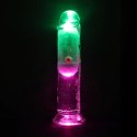LED Vibrating Straight Cock - 15 cm - Transparent