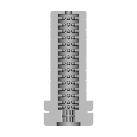 Masturbator teksturowany RealRock niebieski 21 cm