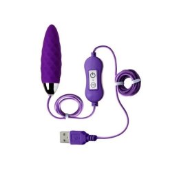 Jajko wibrujące Cony A Toys silikonowe fioletowe z pilotem 7,6 cm