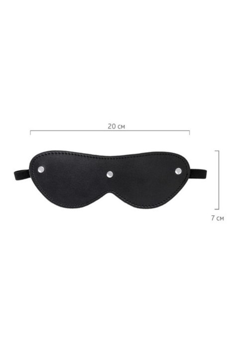 Maska BDSM Anonymo skóra PU czarna 24 cm