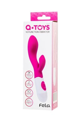 Wibrator króliczek A-Toys Fela silikonowy różowy 20,5 cm