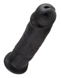 Dildo realistyczne King Cock ciemne 25 cm PVC