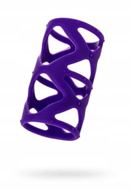 Nasadka przelotowa na penisa silikonowa A-Toys fioletowa 7.5 cm