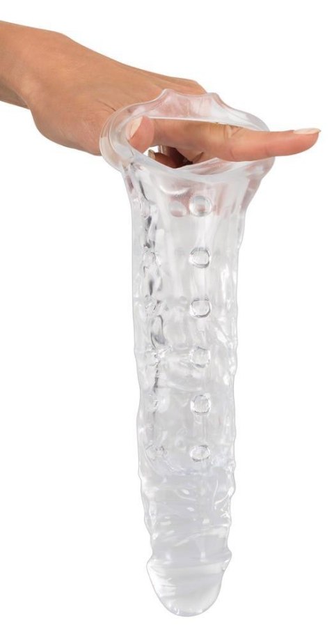 Przedłużka na penisa Crystal przezroczysta TPE 27,8 cm