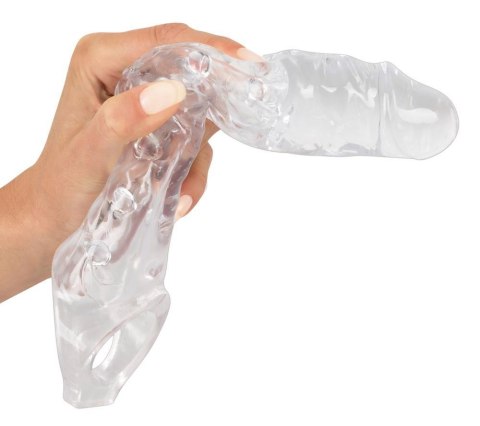 Przedłużka na penisa Crystal przezroczysta TPE 27,8 cm