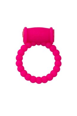 Silikonowy wibrujący pierścień erekcyjny AToys różowy 3.5 cm