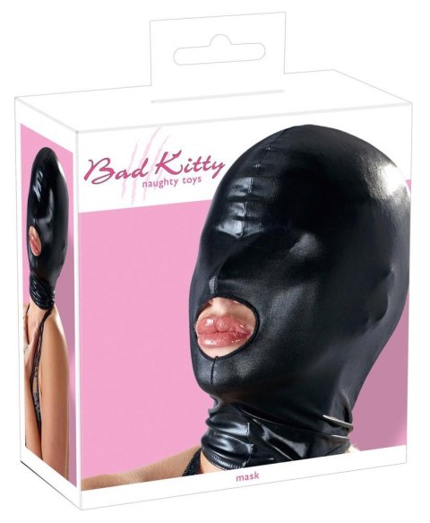 Maska BDSM Bad Kitty czarna poliester
