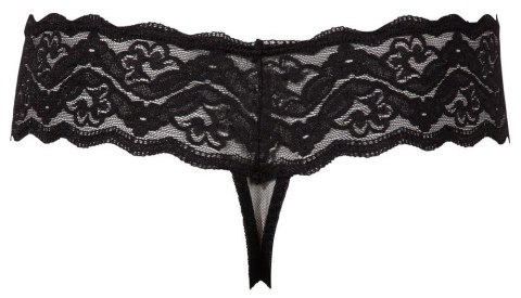 Stringi perłowe Cottelli LINGERIE czarne M