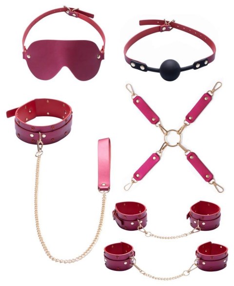 Zestaw bondage Bad Kitty różowy z kryształkami
