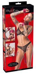 Zestaw bondage Bad Kitty różowy z kryształkami