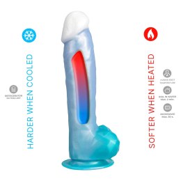 Dildo realistyczne Angel Silexd termoreaktywne perłowy niebieski