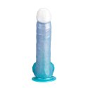 Dildo realistyczne Angel Silexd termoreaktywne perłowy niebieski