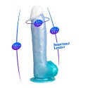 Dildo realistyczne Angel Silexd termoreaktywne perłowy niebieski