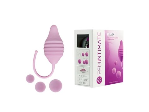 Kulki silikonowe Pelvix Femintimate różowe 6 cm