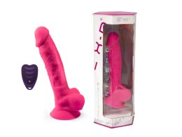 Realistyczne dildo wibrujące Silexd różowe 20 cm USB z pilotem