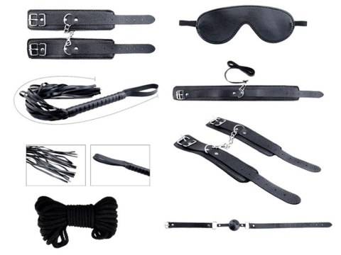 Zestaw BDSM Secret Desires Alive czarny 8 elementów
