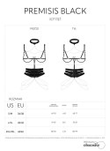 Uprząż Premisis Black Obsessive z fiszbinami S/M/L