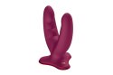 Dildo podwójne z przyssawką Fun Factory Ryde bordowe