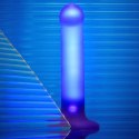 Dildo realistyczne LED fioletowe Straponme 18 cm M