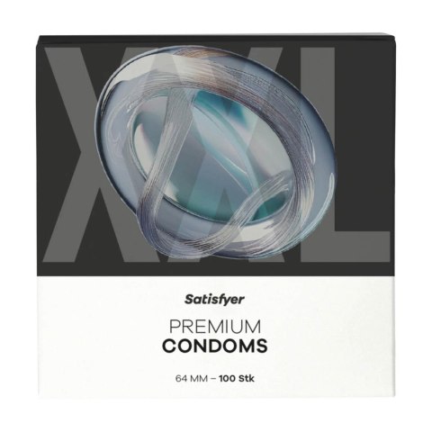 Prezerwatywy Satisfyer XXL transparentne nawilżane 100 szt