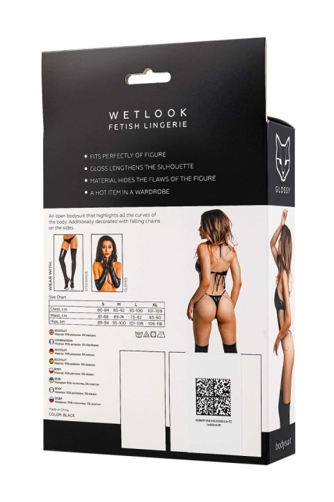 Body Glossy Reina wetlook czarny S