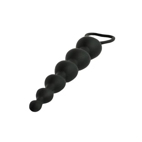 Koraliki analne Fantasy serduszka silikonowe czarne 18 cm
